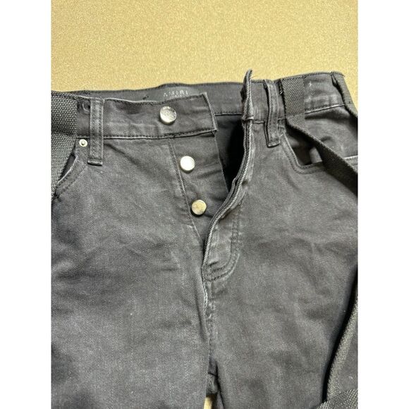 Amiri REAR Black straped Jeans Size 32 Authentic Retail $1500 - Picture 5 of 12